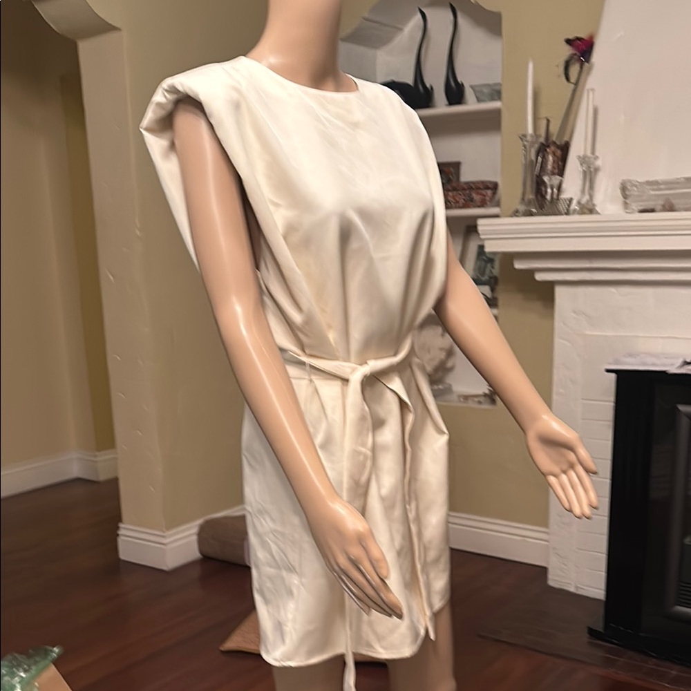 Glam Elegant Cream Dress.